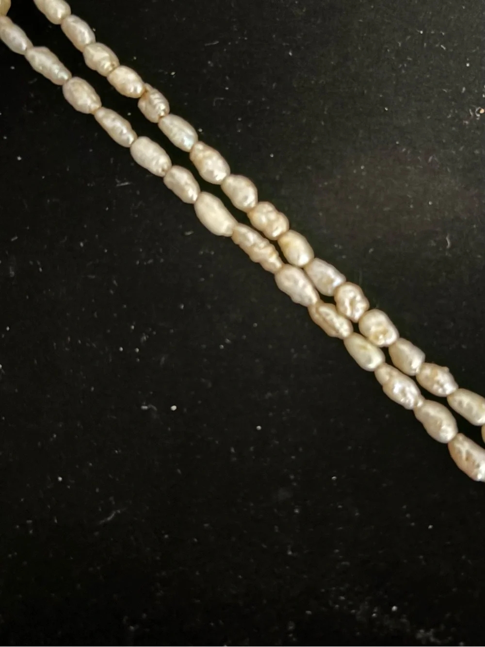 Vintage Double-strand Freshwater Rice Pearl Necklace - Picture 8 of 8